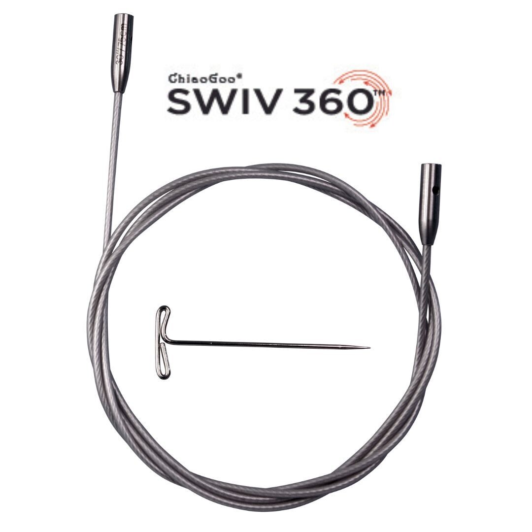 ChiaoGoo Kabel SWIV360 Edelstahl Kabel für austauschbare Stricknadeln und Häkelnadeln