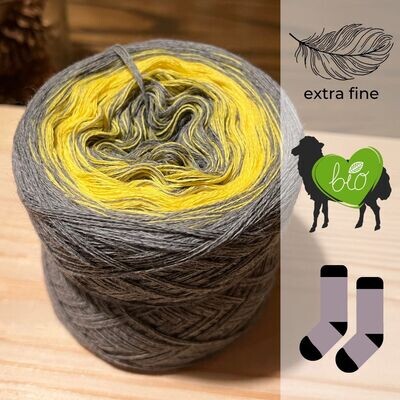 Woolpedia Socks Zitronenfink - organic gradient sock yarn (Merino extra fine)