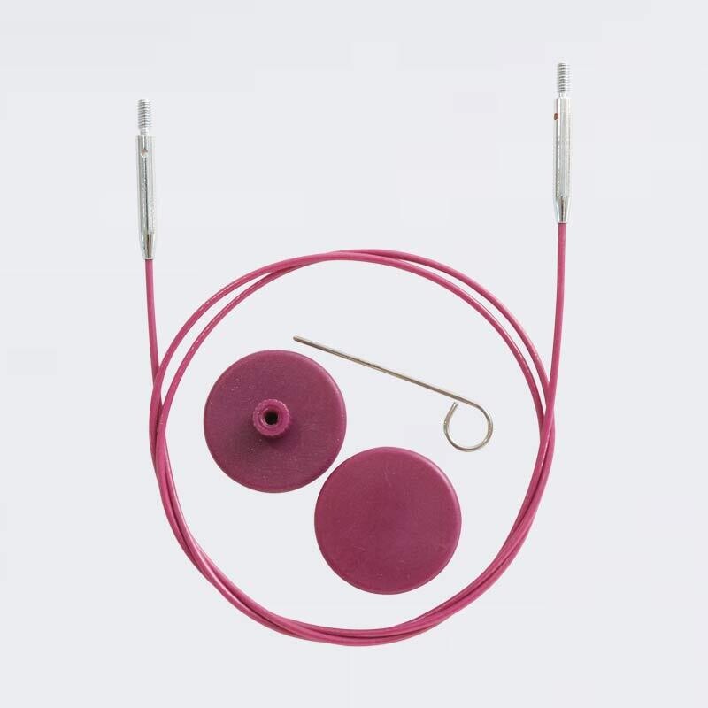Edelstahlkern KnitPro Seil fest / Kabel lila (bessere Qualität)