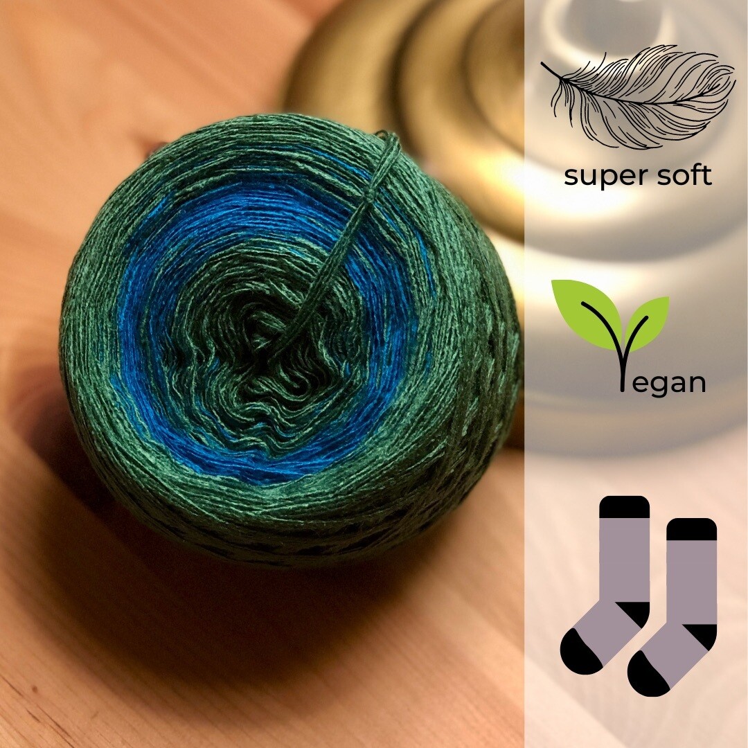 Woolpedia Socks Blue Forest - modal gradient sock yarn