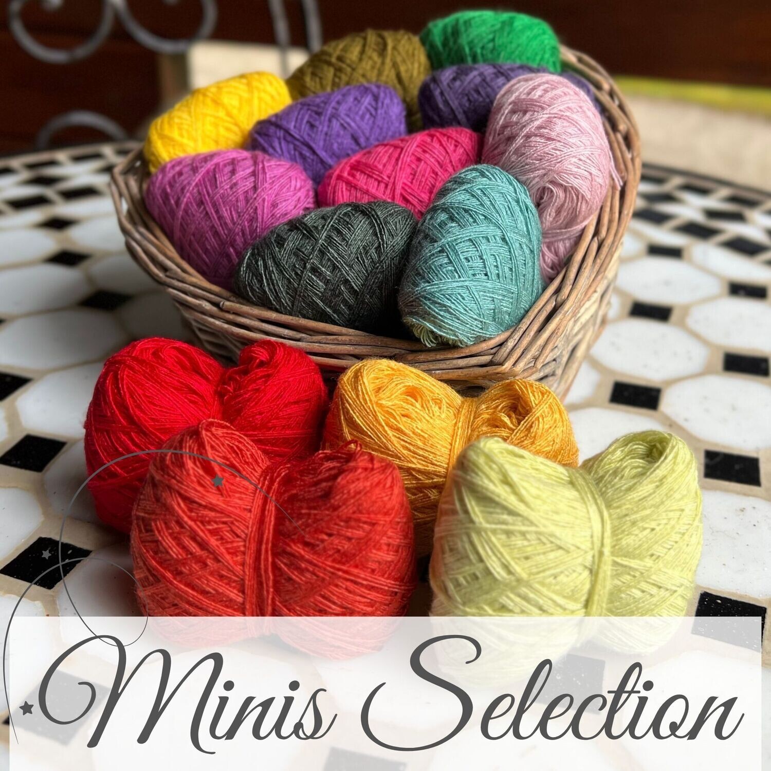 Woolpedia Modal Mini Selection (15x 4ply 100m single color skeins)