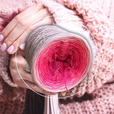 Woolpedia Colors Pink Lady Farbverlaufsgarn (Baumwoll-Mix)