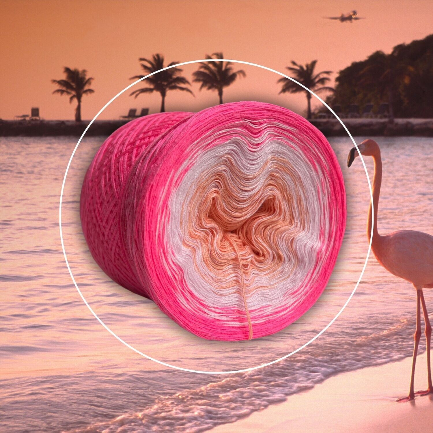 Woolpedia Colors Sweet Flamingo Farbverlaufsgarn (Baumwoll-Mix)