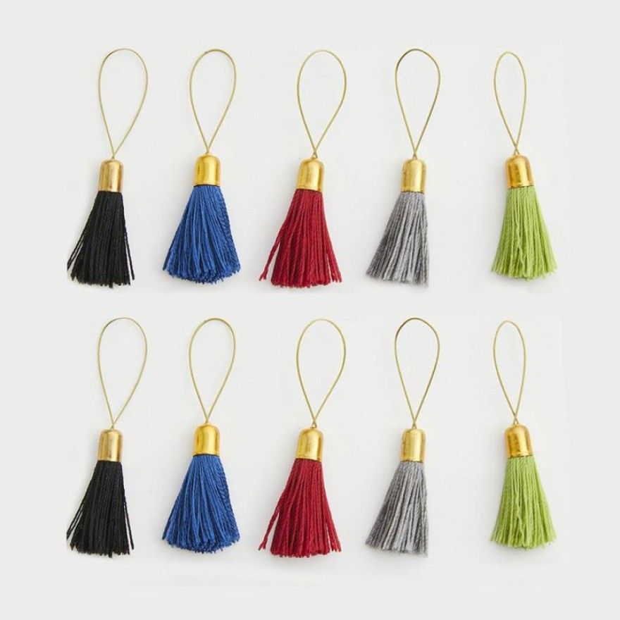 10x Lantern Moon silk tassels stitch markers