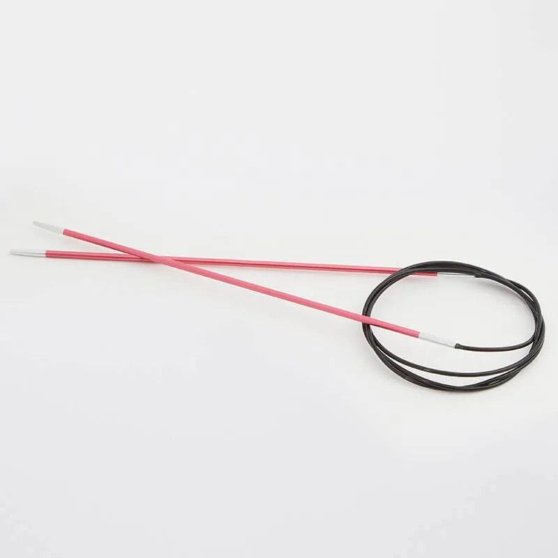 KnitPro Zing fixed circular aluminum knitting needles, Length: 150 cm / 60&quot;, Size: 2 mm / US 0
