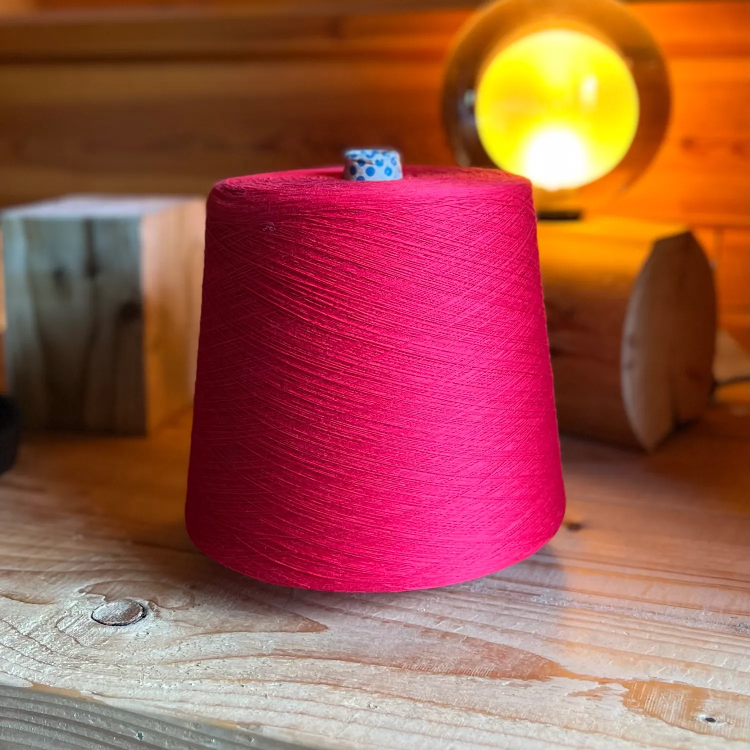 Organic cotton cone yarn 50/3 Rosso (3K3) - knitting machine yarn