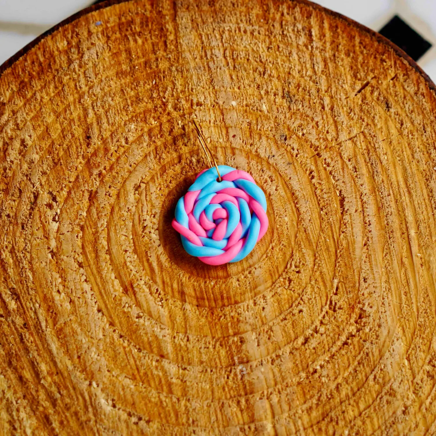 Candy Polyclay stitch marker / progress keeper 3cm - handmade