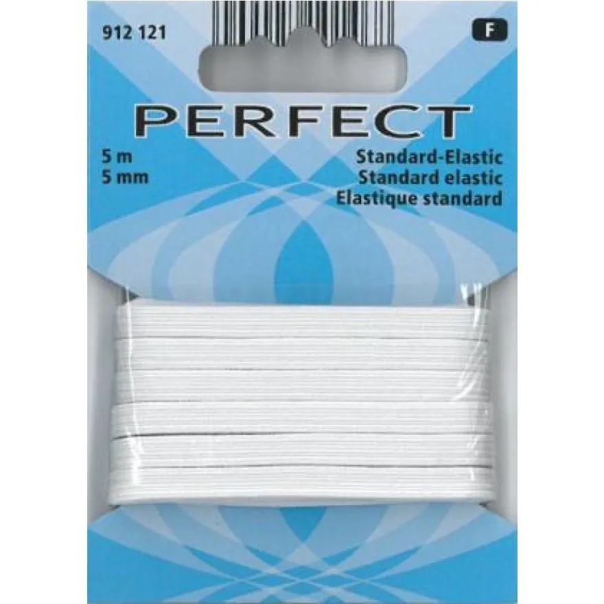 Perfect standard elastic 5mm 5m white