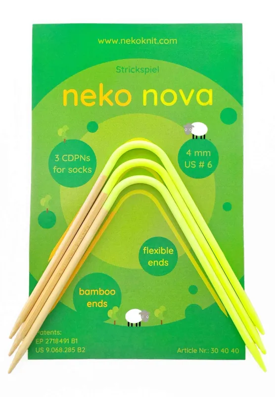 Neko NOVA bamboo double pointed sock needles