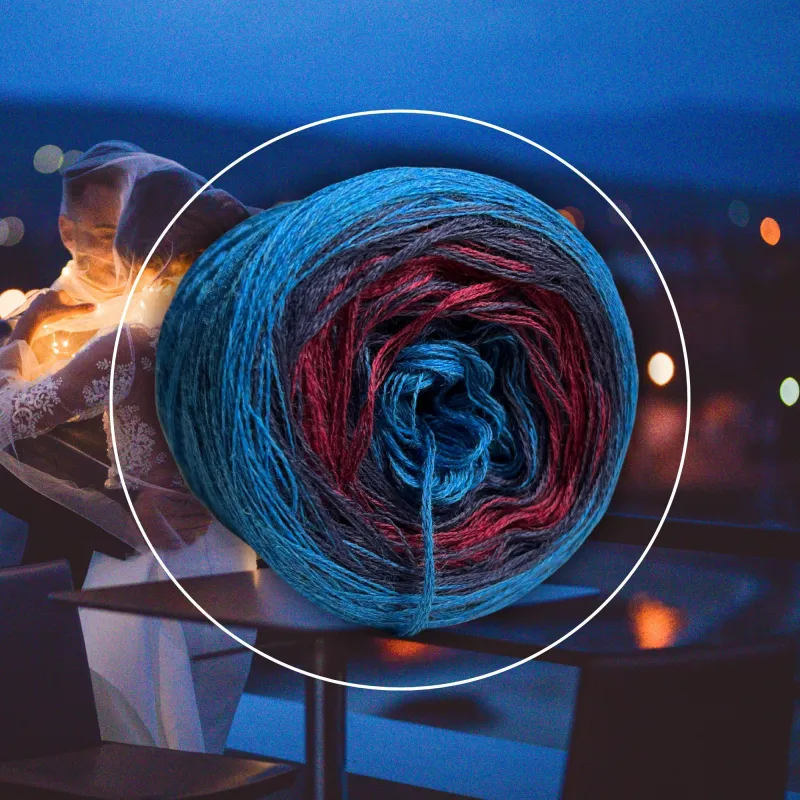 Woolpedia Colors Romantic Nights gradient yarncake (organic Merino extra fine wool)