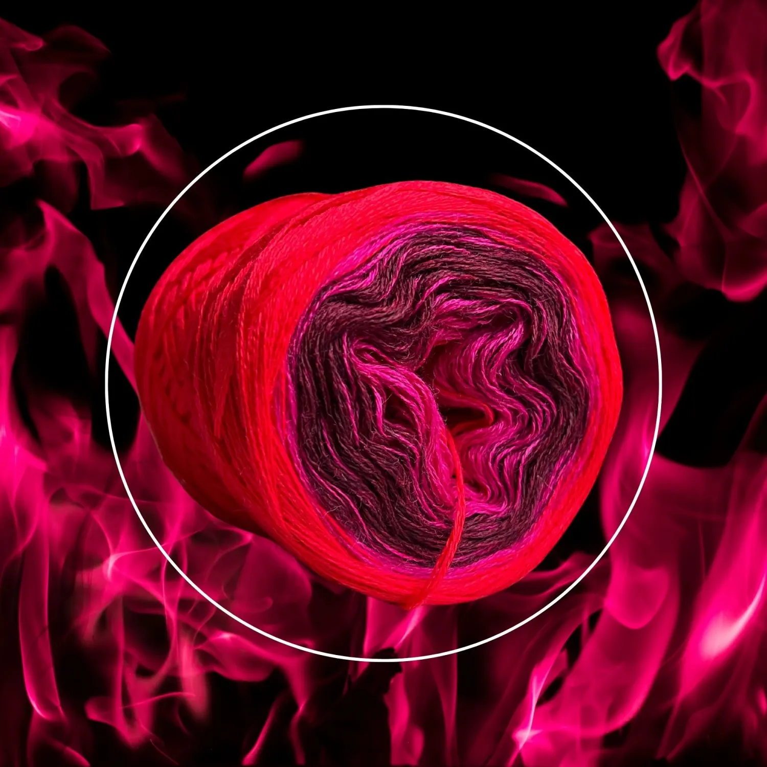 Woolpedia Colors Feuer und Flamme ogradient yarncake (organic Merino extra fine wool)