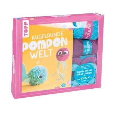 (German Edition) Bastelset Kugelrunde Pompon Welt - TOPP