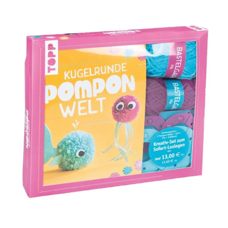 (German Edition) Bastelset Kugelrunde Pompon Welt - TOPP