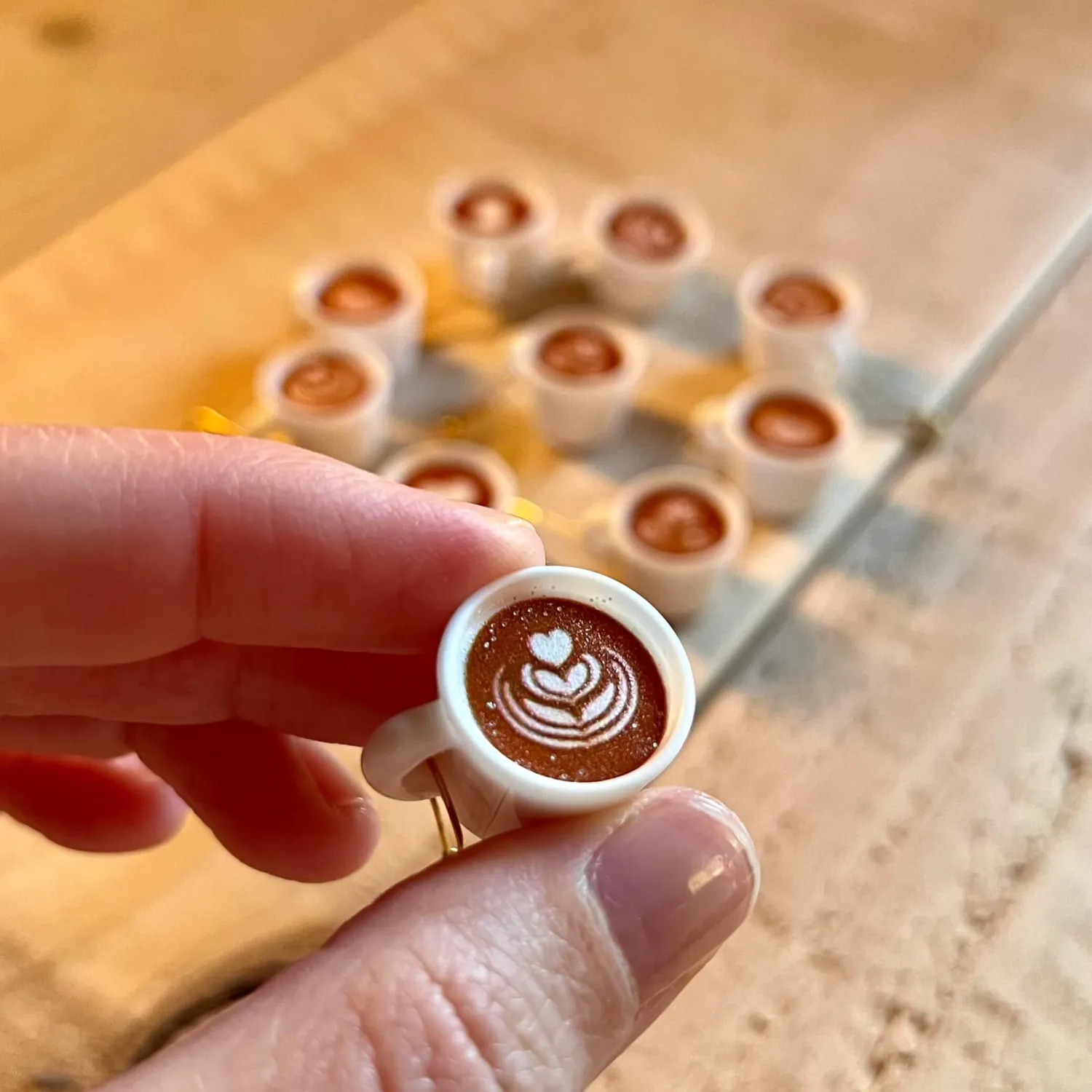 1x Latte Macchiato stitch marker / progress keeper