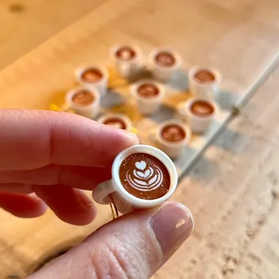 1x Latte Macchiato stitch marker / progress keeper