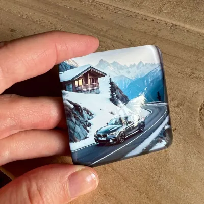 Alpinstraße im Sonnenaufgang Cover Minder 5x5 cm for Diamond Painting