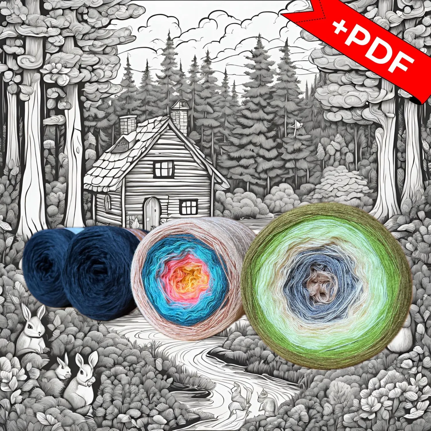 Woolpedia Colors River Valley CAL &quot;Frühlingswiese&quot; yarn series + PDF crochet pattern - 7300m (modal)
