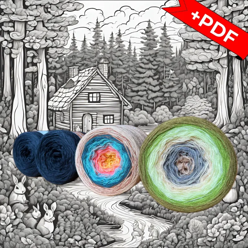 Woolpedia Colors River Valley CAL &quot;Frühlingswiese&quot; yarn series + PDF crochet pattern - 6100m (modal)