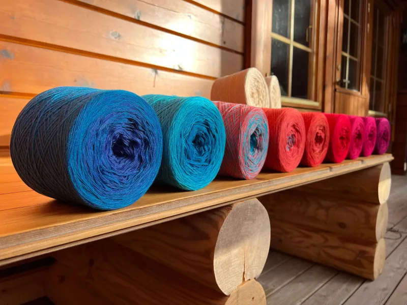 Woolpedia Colors Sound of the Ocean &quot;Sonnenuntergang am Meer&quot; - full yarn set - (modal) Lace - 26100m