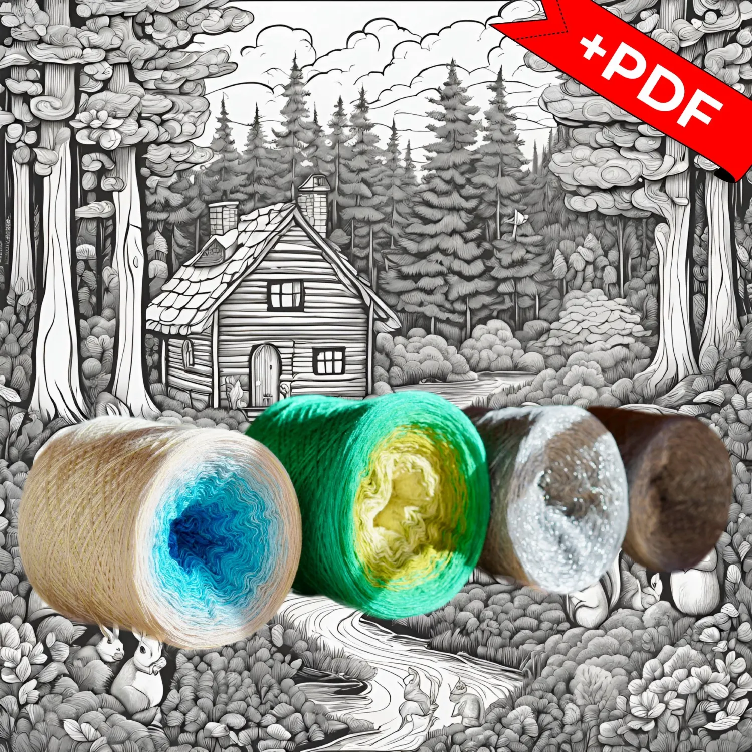 Woolpedia Colors River Valley CAL &quot;Silber Symphonie&quot; yarn series + PDF crochet pattern - 7300m (modal)
