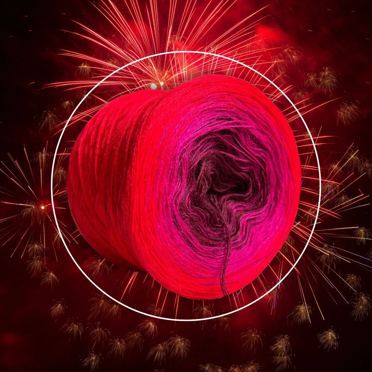 Woolpedia Colors Feuerwerk organic gradient yarncake (Merino extra fine)