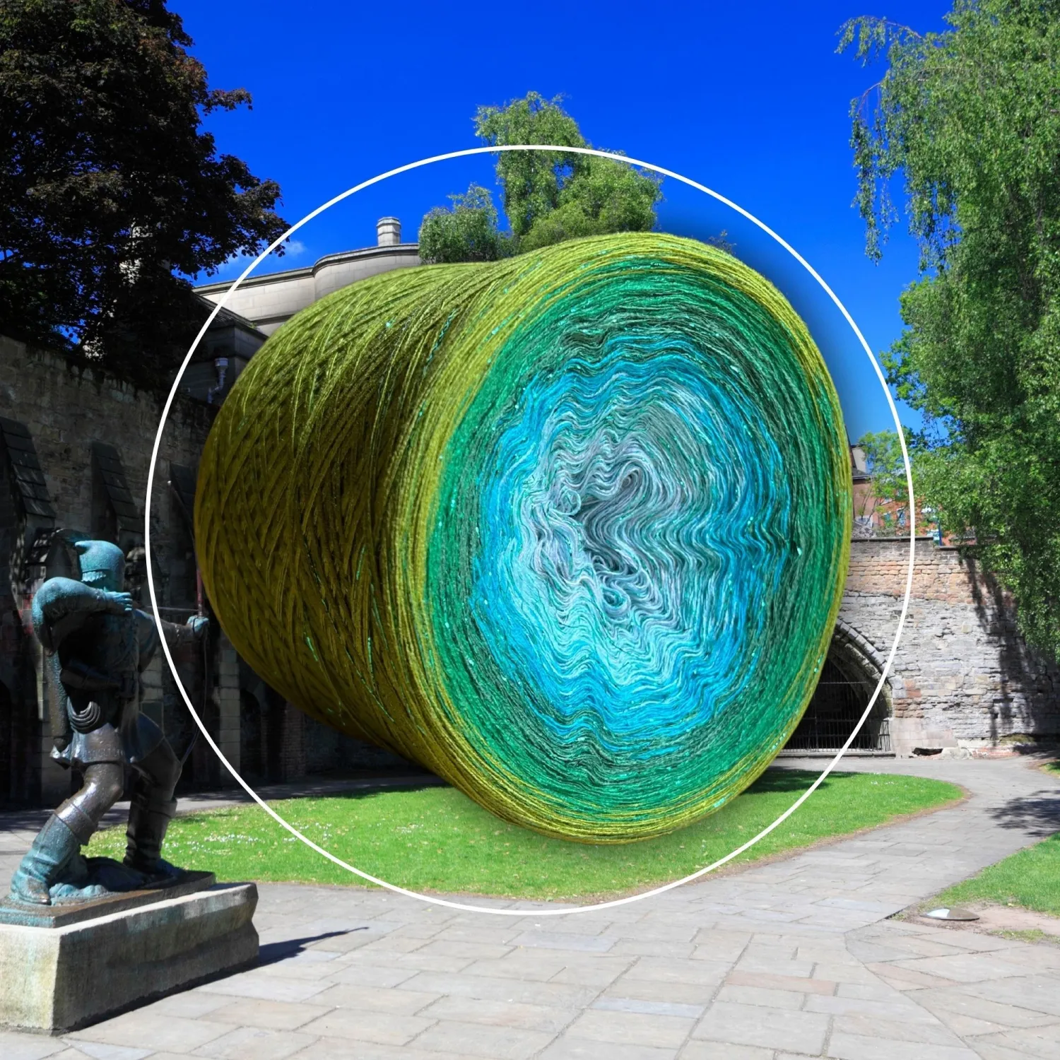 Woolpedia Colors Robin Hood - glitter gradient yarncake (modal)