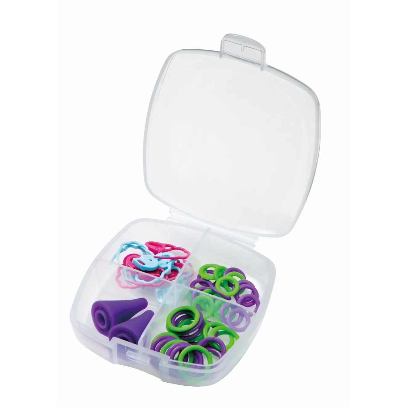 Clover knitting accessory kit stitch markers &amp; stoppers