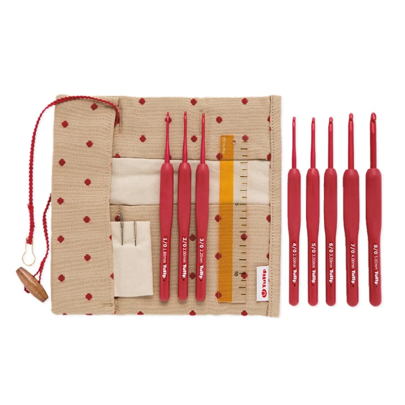 Tulip Etimo Red crochet hooks kit 1.80 - 5 mm