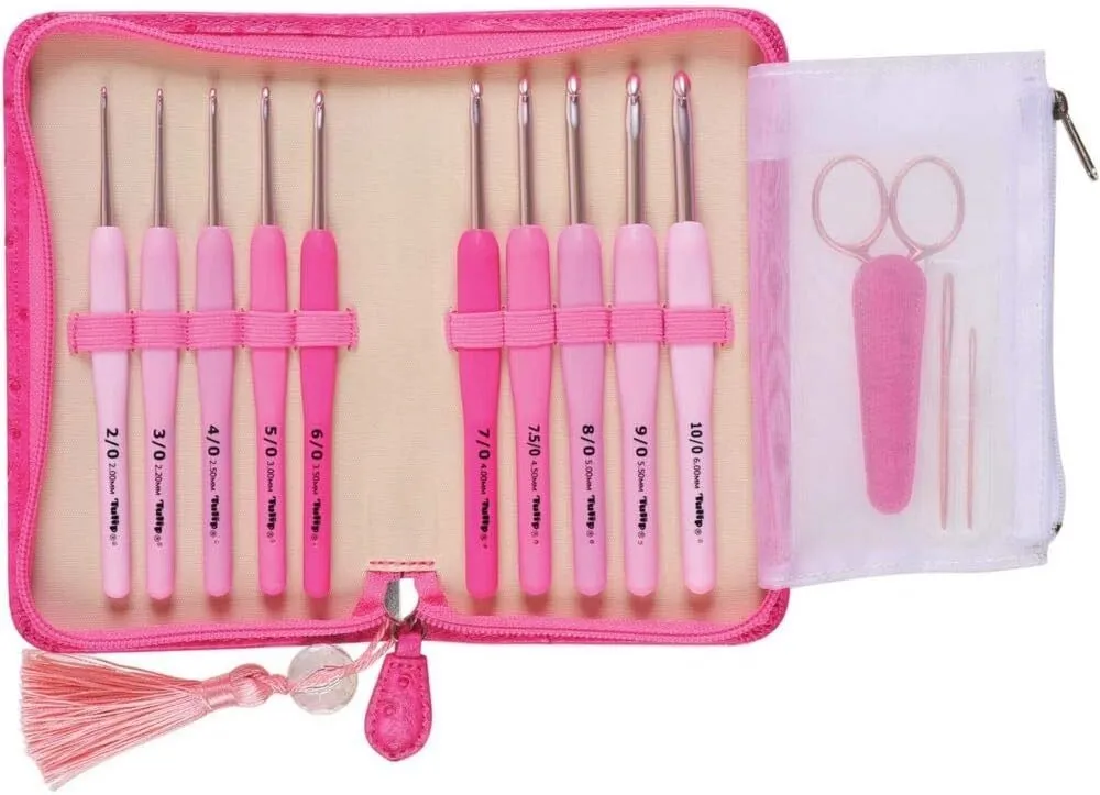 Tulip Etimo Rose crochet hooks kit 2 - 6 mm / US 2/0 - 10/0
