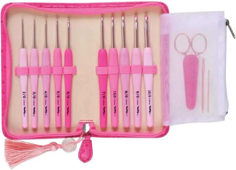 Tulip Etimo Rose crochet hooks kit 2 - 6 mm / US 2/0 - 10/0