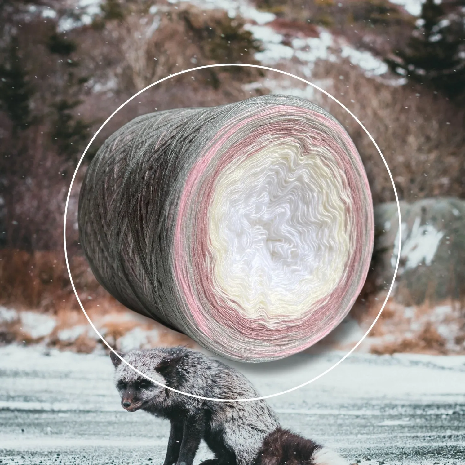 Woolpedia Colors Silberfuchs gradient yarncake (modal)