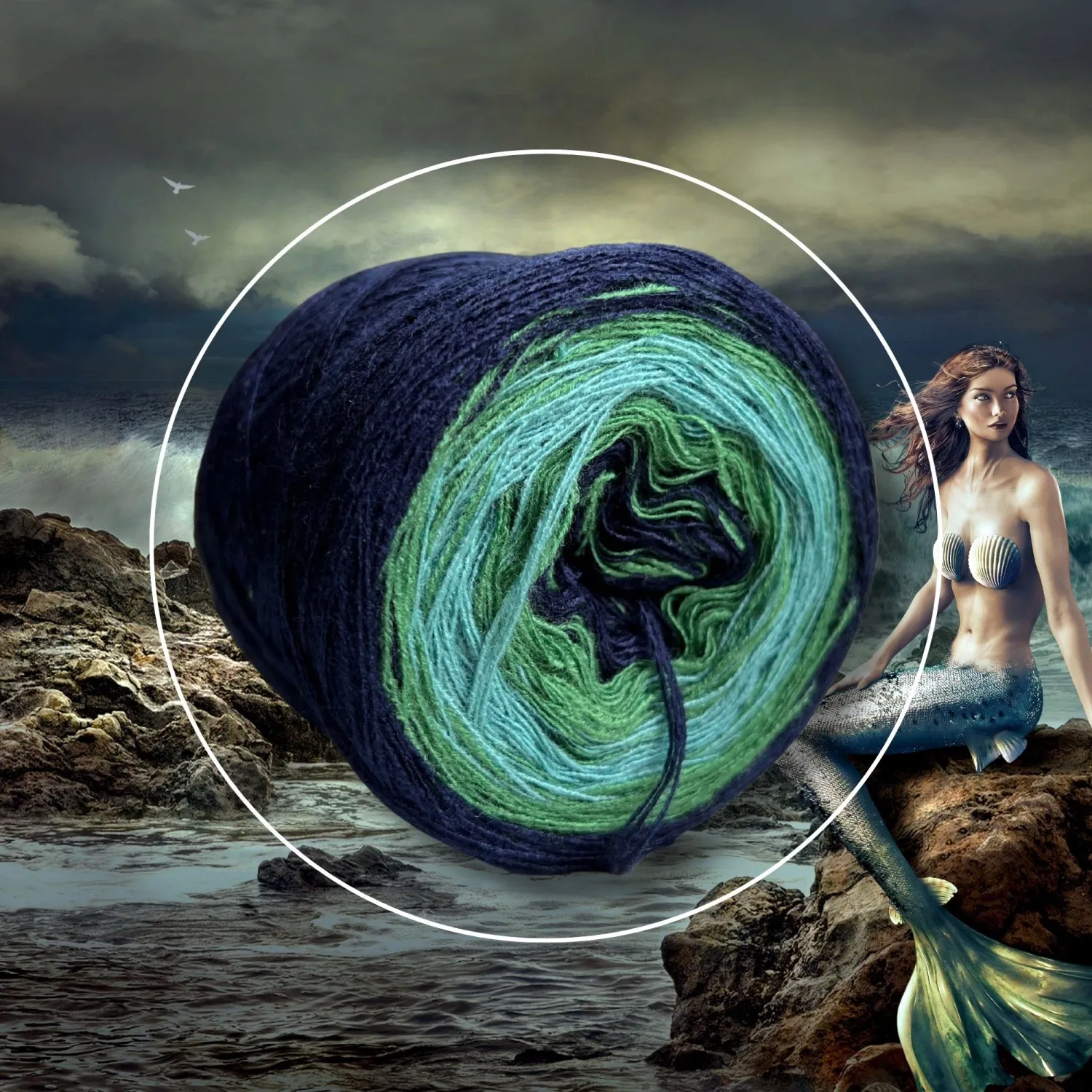 Woolpedia Colors Mystic Sea gradient yarncake (modal)