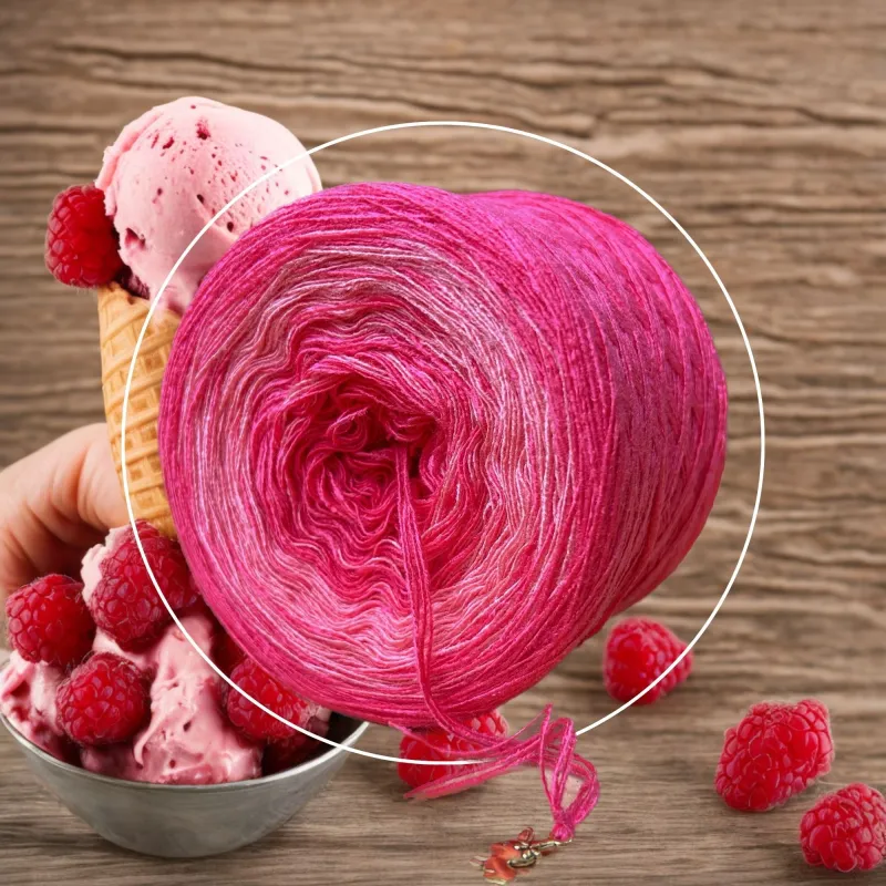 Woolpedia Colors Himbeereis Farbverlaufsgarn (Modal)
