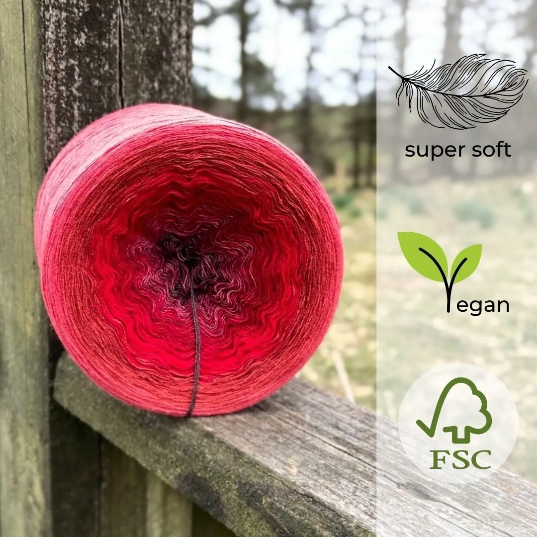 Woolpedia Colors Carnelian gradient yarncake (modal)