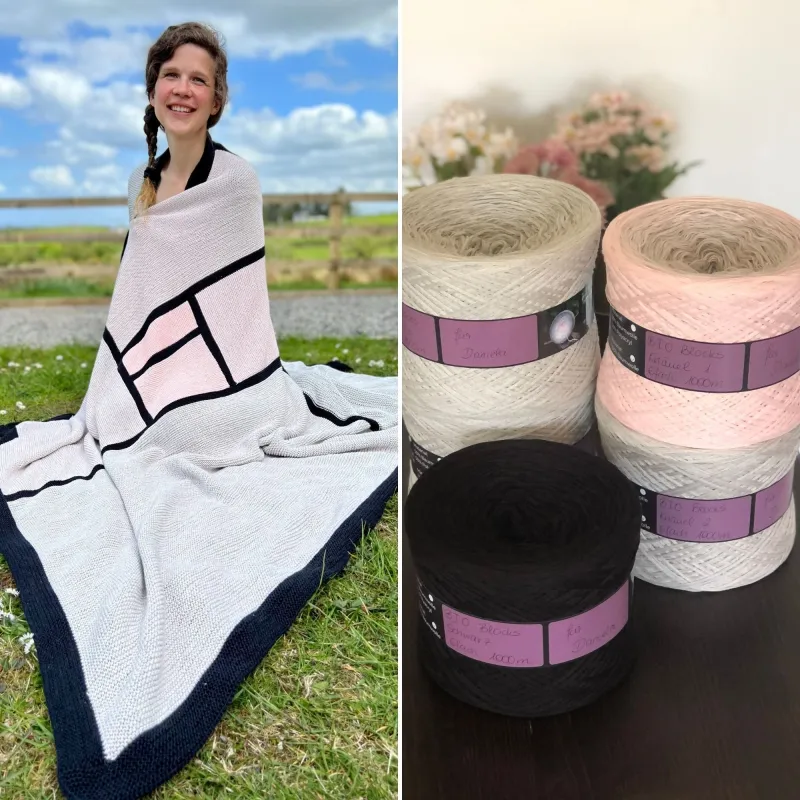 Bundle: PDF &amp; Woolpedia Colors Blocks 5000m yarncake kit (organic cotton)