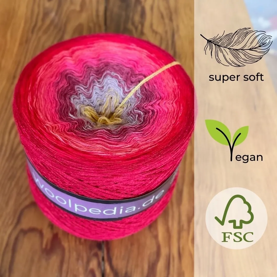 Woolpedia Colors Coral gradient yarncake (modal)