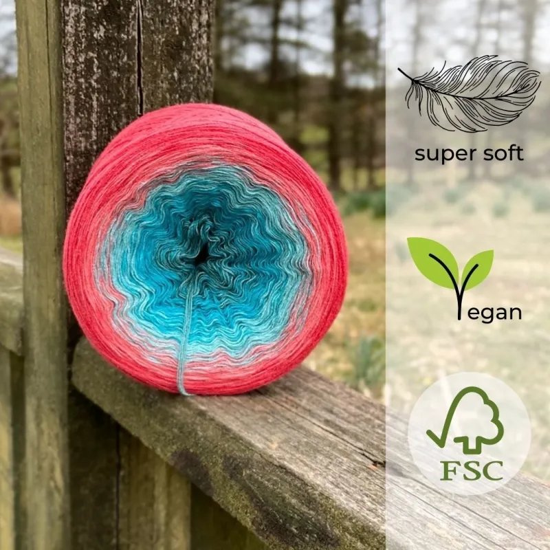 Woolpedia Colors Lobster gradient yarncake (modal)