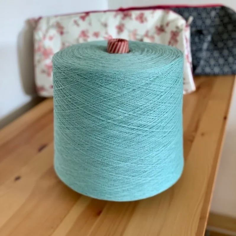 Organic cotton cone yarn 50/3 Aquamarin (L30) - knitting machine yarn
