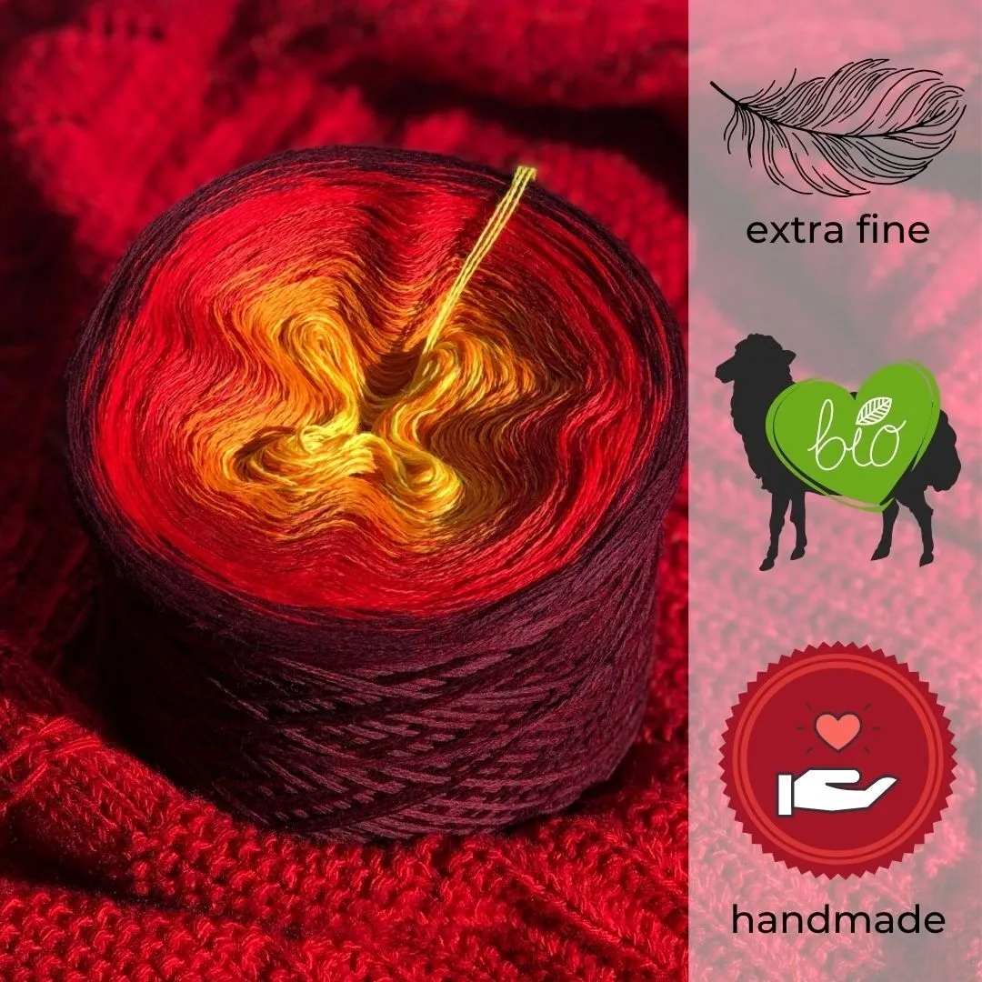 Woolpedia Colors Phoenix organic gradient yarncake (Merino extra fine)