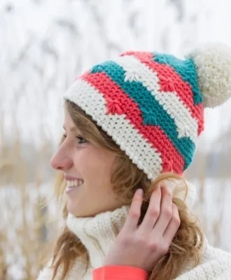Gründl Cassida snowflake hat - video crochet tutorial