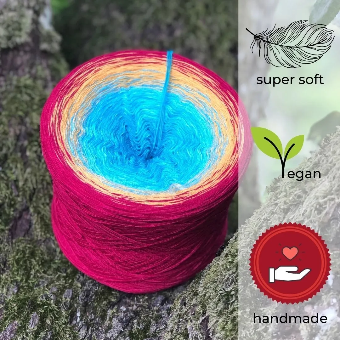 Woolpedia Colors Sommerstrudel gradient yarncake (modal)