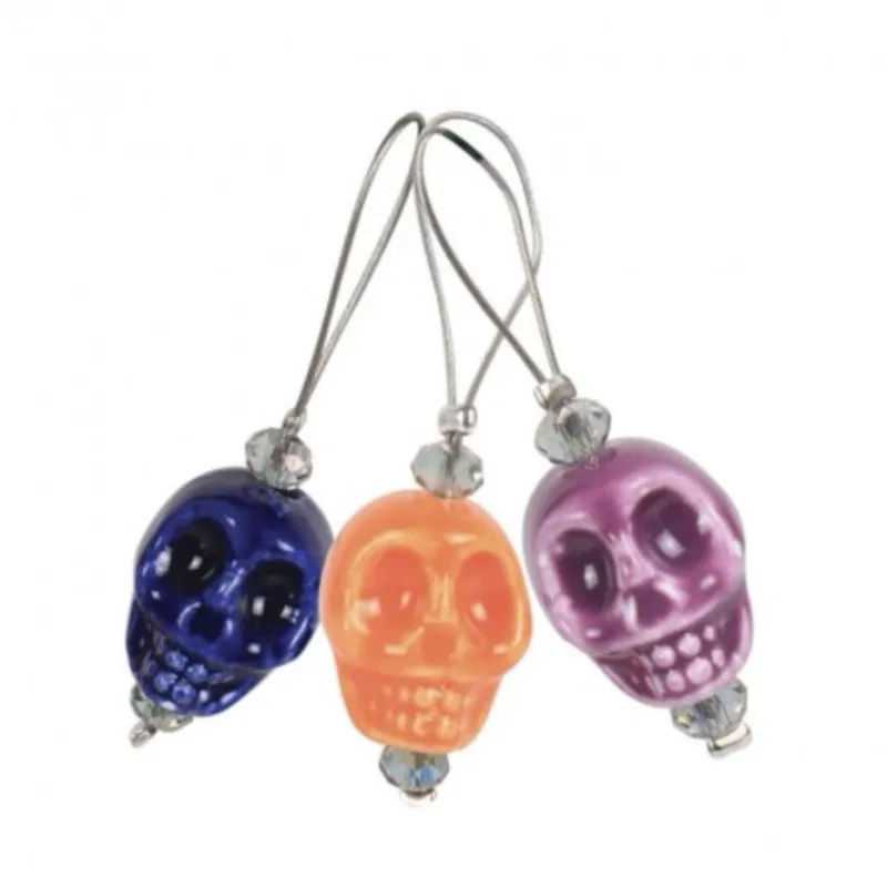 KnitPro 12 pieces stitch markers Skull Candy