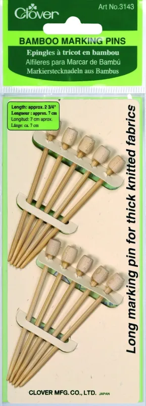 Clover bamboo marking pins