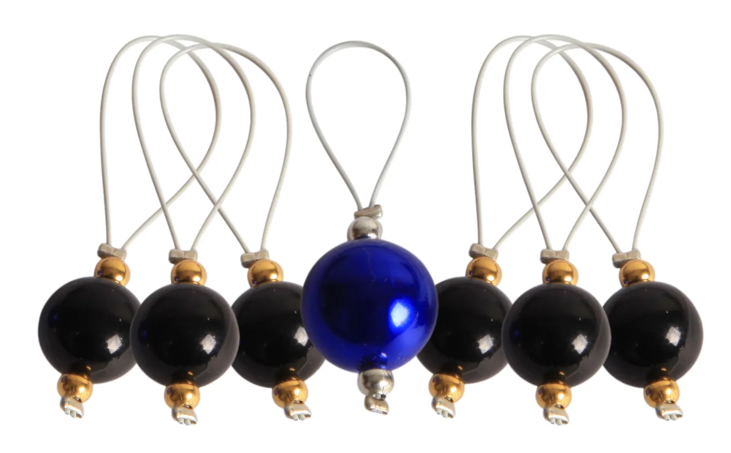 KnitPro 7 pearls - stitch markers Midnight Beauty