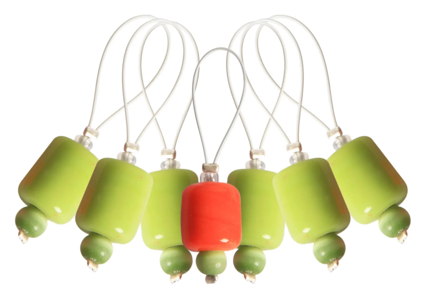 KnitPro 7 pearls - stitch markers Holly