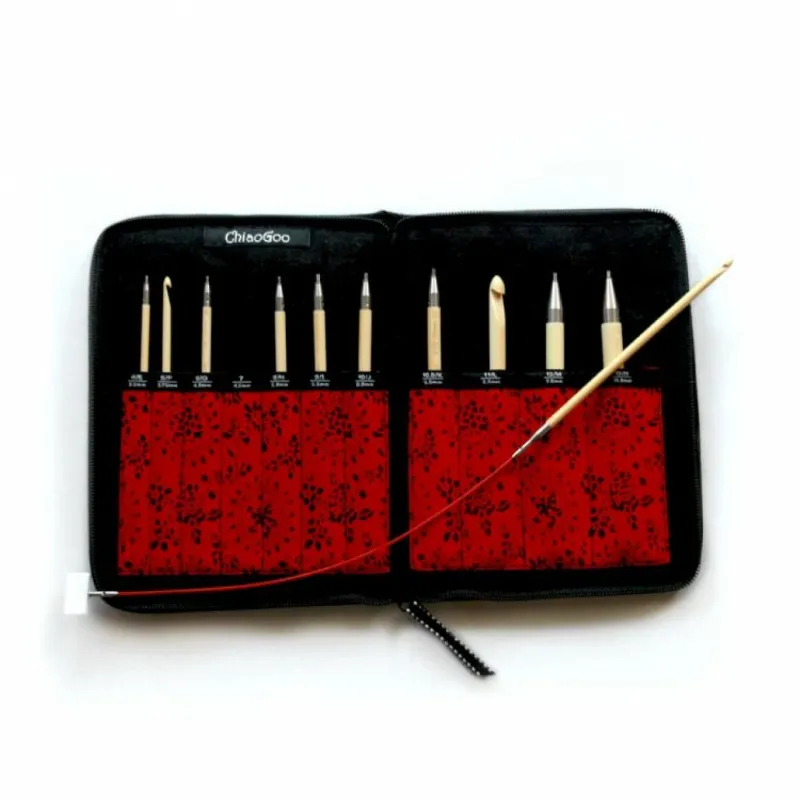 ChiaoGoo T-Spin Bamboo - tunisian crochet hooks set