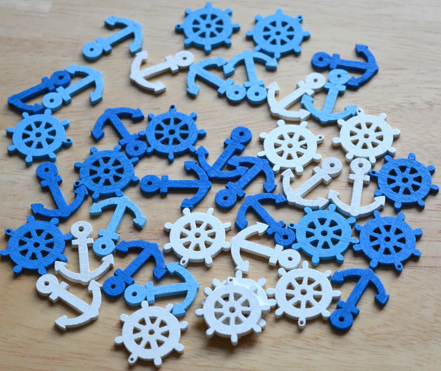 Wooden button - Marine #15