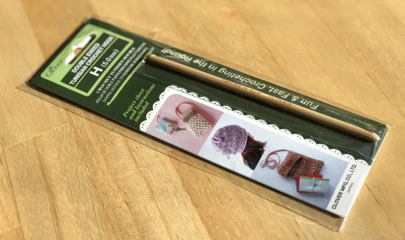 Clover bamboo tunisian double ended crochet hook