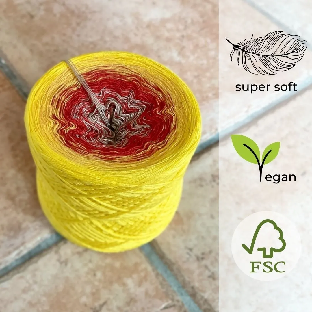 Woolpedia Colors India gradient yarncake (modal)