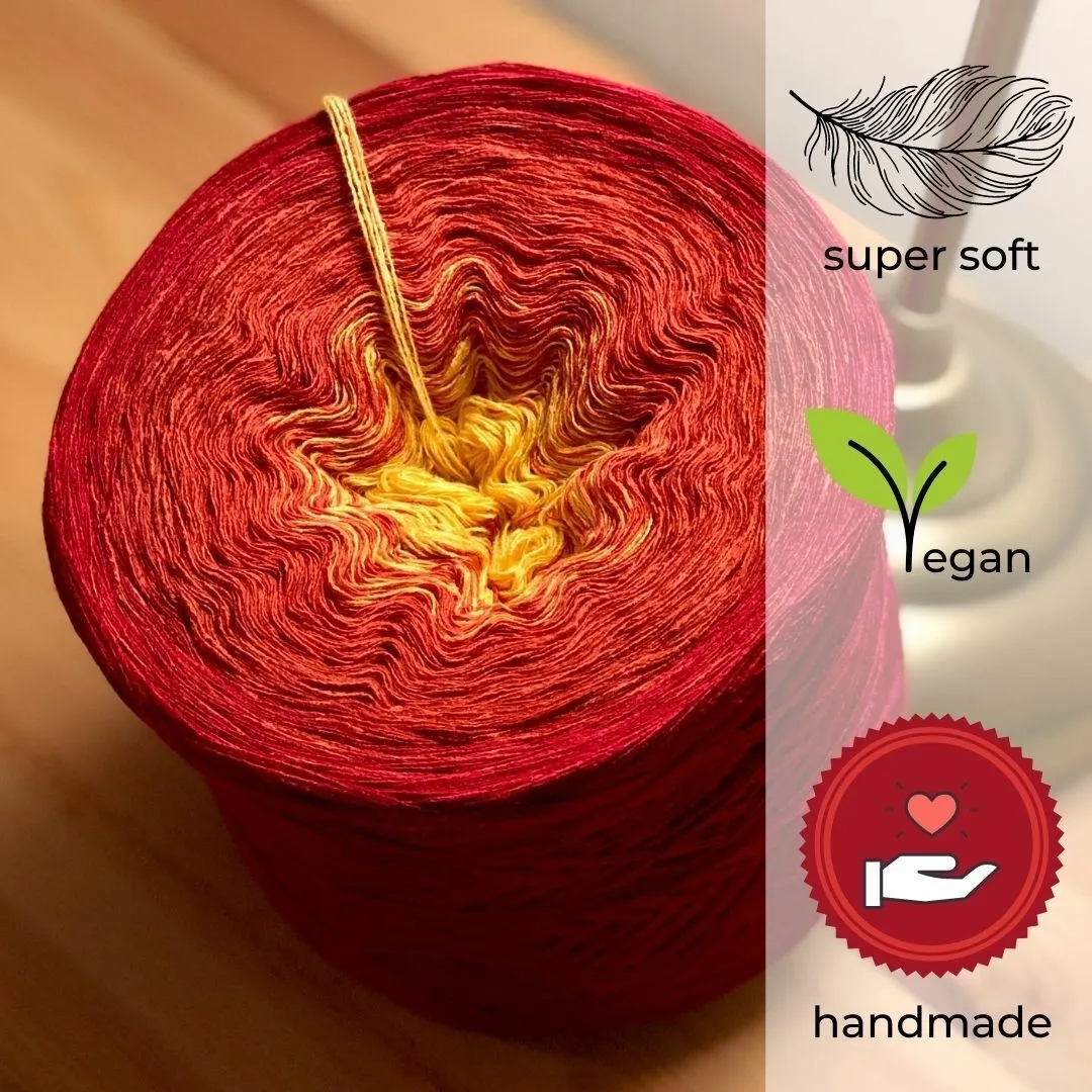 Woolpedia Colors Fire gradient yarncake (modal)